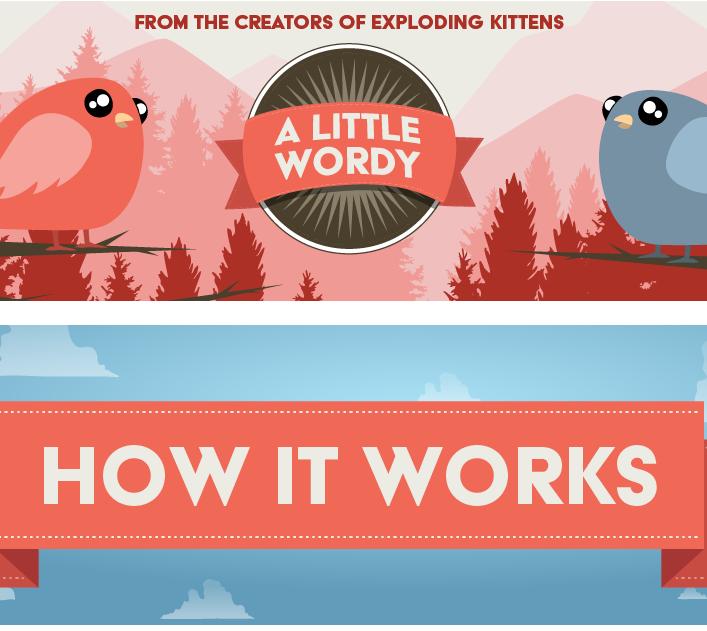 A Little Wordy by Exploding Kittens - A Clever Scramble Word Game of Tiles, Cards, and Clues - 2 Player Board Games for Adults and Teens, Letter Tile Game