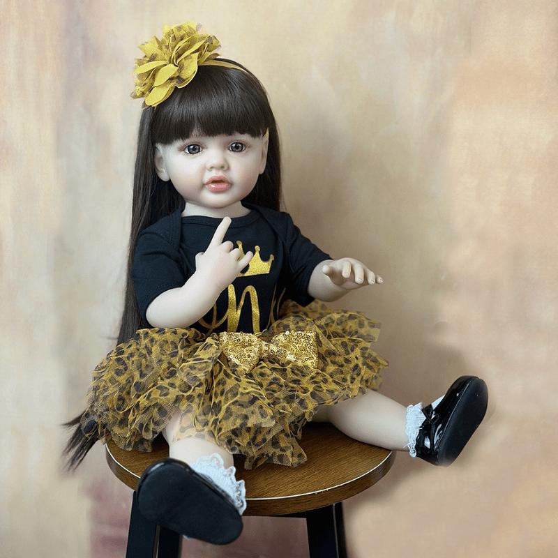 55cm Lifelike Full Body Soft Silicone Reborn Doll, 22in Princess Art Doll, Birthday Gifts Christmas, Halloween Gift