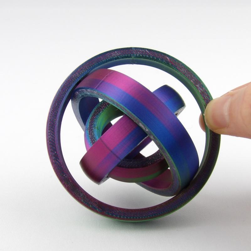 3D Printed Gyroscopic Fidget Rings - Stress Relief and Fidget Toy - Multicolor!