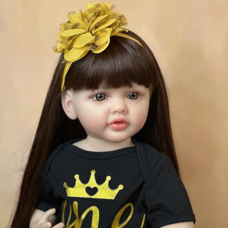 55cm Lifelike Full Body Soft Silicone Reborn Doll, 22in Princess Art Doll, Birthday Gifts Christmas, Halloween Gift