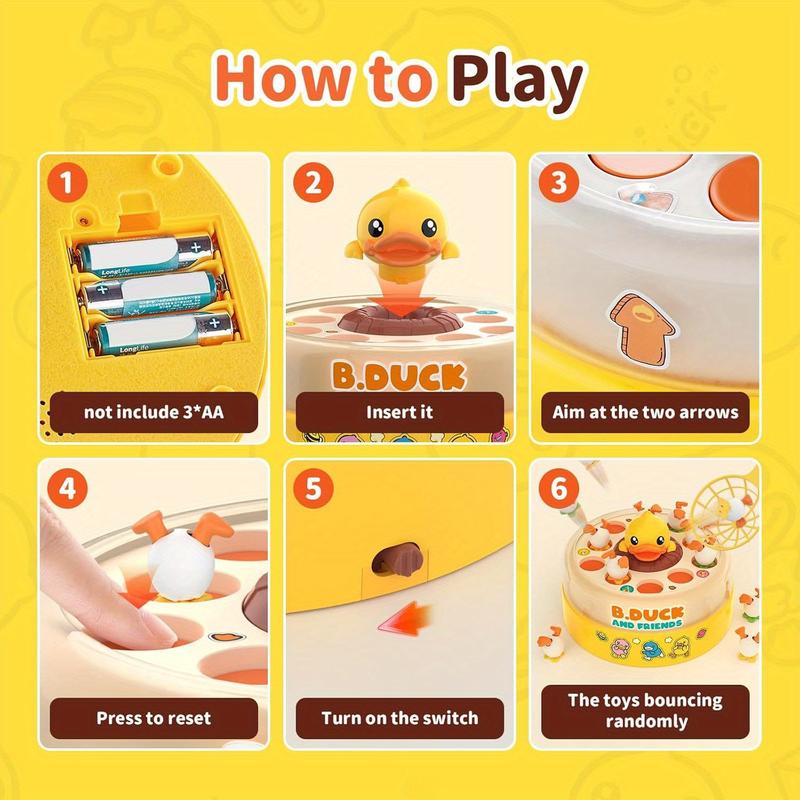 B .4-6 Children's Duck Game, 4-8 Years Old And8-12Children Bouncing Duck Board Game, Suitable5-7Family Games Toys for Boys and Girls, Ideal Holiday Gift