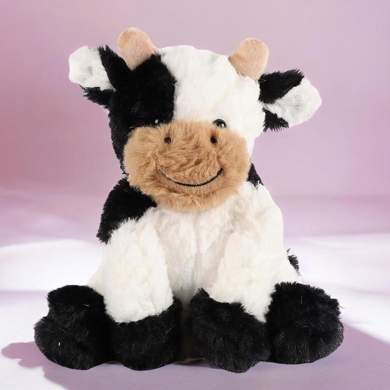 Spring Cute Cow Design Plush Toy for Teens and Adults and Pets, Summer Gifts, Plush Animal for Home Decor, Stuffed Animal Toy, Cute Sitting Cow Stuffed Animals, Cow Plush Stuffed Plushies, Birthday Gift