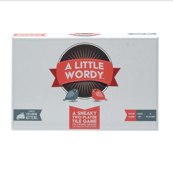 A Little Wordy by Exploding Kittens - A Clever Scramble Word Game of Tiles, Cards, and Clues - 2 Player Board Games for Adults and Teens, Letter Tile Game