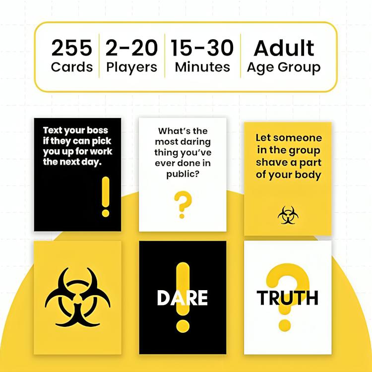 TRUTH, DARE, OR CONSEQUENCE PARTY CARDS GAME