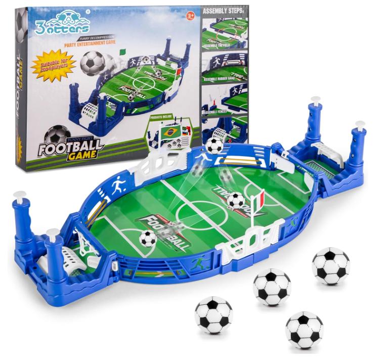 3 otters Tabletop Soccer Game Set, Mini Football Soccer Game Board for Foosball Pinball Kids Adults Interactive Game Room Family Night