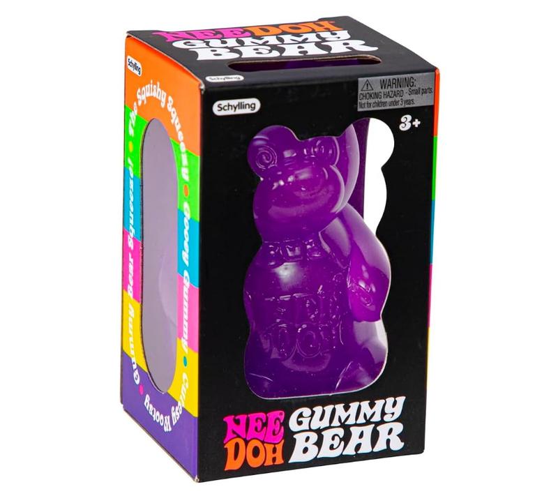 Schylling NeeDoh Gummy Bear - Sensory Fidget Toy with Jelly-Like Filling