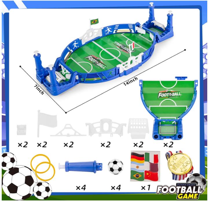 3 otters Tabletop Soccer Game Set, Mini Football Soccer Game Board for Foosball Pinball Kids Adults Interactive Game Room Family Night