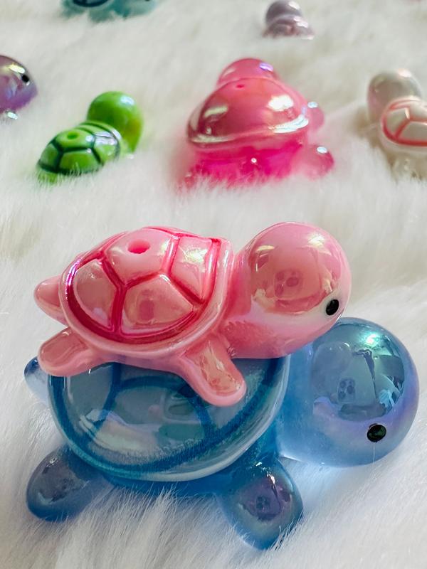 DIY Resin Turtle with Hole, UV Coated in Random Color