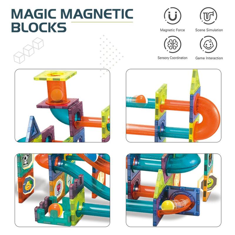 Track Maze Building Blocks Toy, 1 Set Magic Magnetic Blocks Educational Toy, Creative and Educational Toy for Boys & Girls