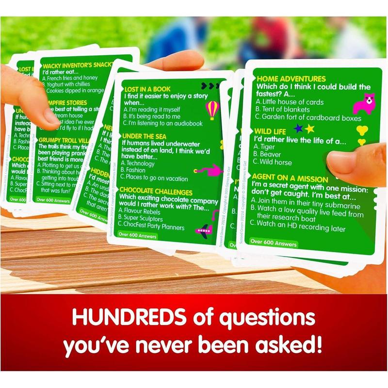 SUSSED The Wacky 'What Would You Do?' Card Game – Fun for Kids, Teens & Families! Perfect Stocking Stuffer. Ages 8+. Wild Green Deck.