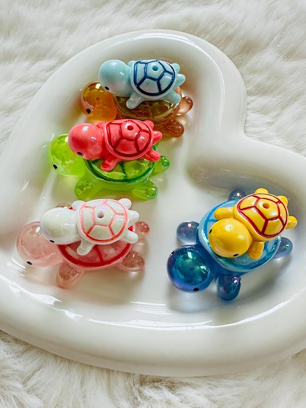 DIY Resin Turtle with Hole, UV Coated in Random Color