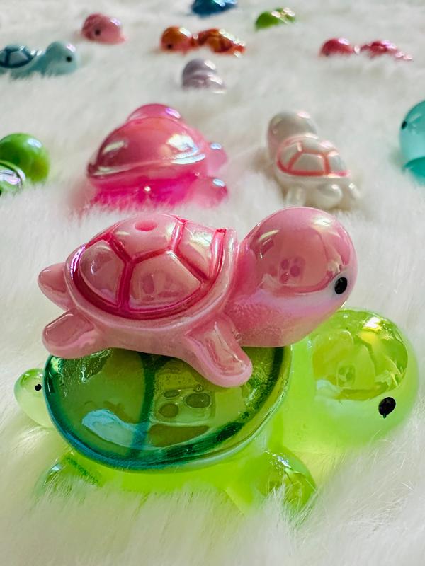 DIY Resin Turtle with Hole, UV Coated in Random Color