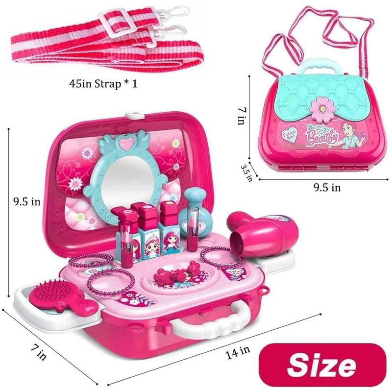 Kids Makeup Set Role Play Case-Play Makeup Kits for Little Girls Age 3+, Christmas Birthday Halloween Gifts