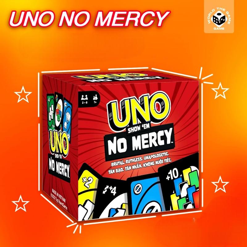 [196-165 card] UNO NO MERCY PLUS deck: an upgraded game, UNO +10 with strict rules