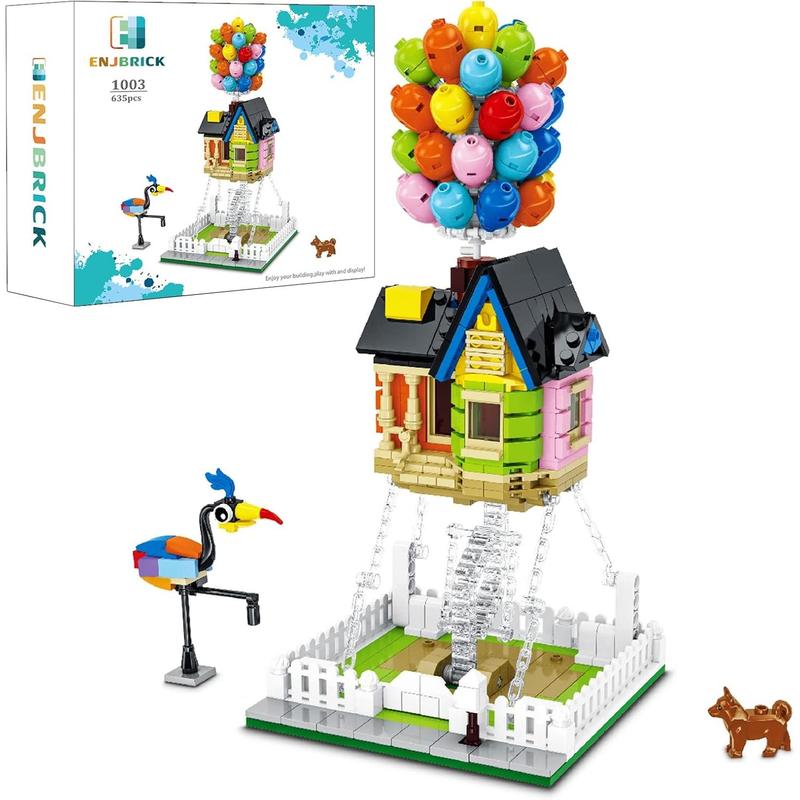 Up Balloon House Building Kit for Kids Age 8-14 Yrs,Creative Building Block Set 635 pcs,Girl Toys for Christmas and Birthday Gifts,Tensegrity Sculptures Building