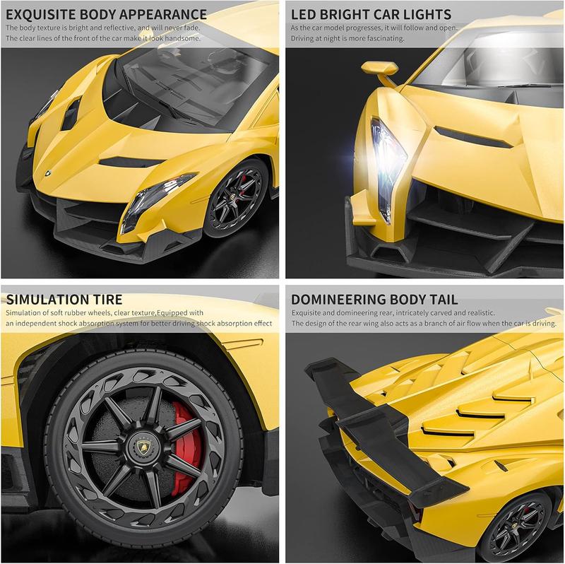 Officially Licensed RC Series, 1:24 Scale Electric Sport Racing Hobby Toy Car Lamborghini Model Vehicle for Boys Girls 3 4 5 6 7 8 9 Years Old Birthday Gifts