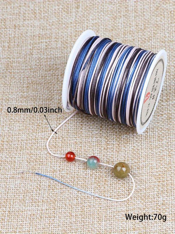 Colorful Beading Thread, 50m roll DIY Beading Thread, Jewelry Making Thread, Diy Jewelry Making Accessories for Bracelet Necklace