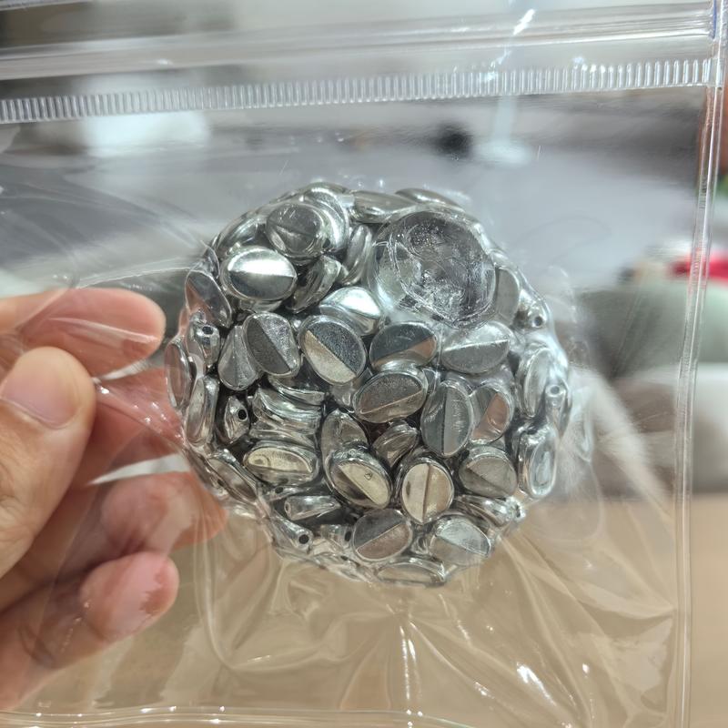 Cyberpunk-Inspired Handcrafted Silvery Squishy Ball - ASMR Relax Toy with Popping Beads, Perfect for Students & Office Workers