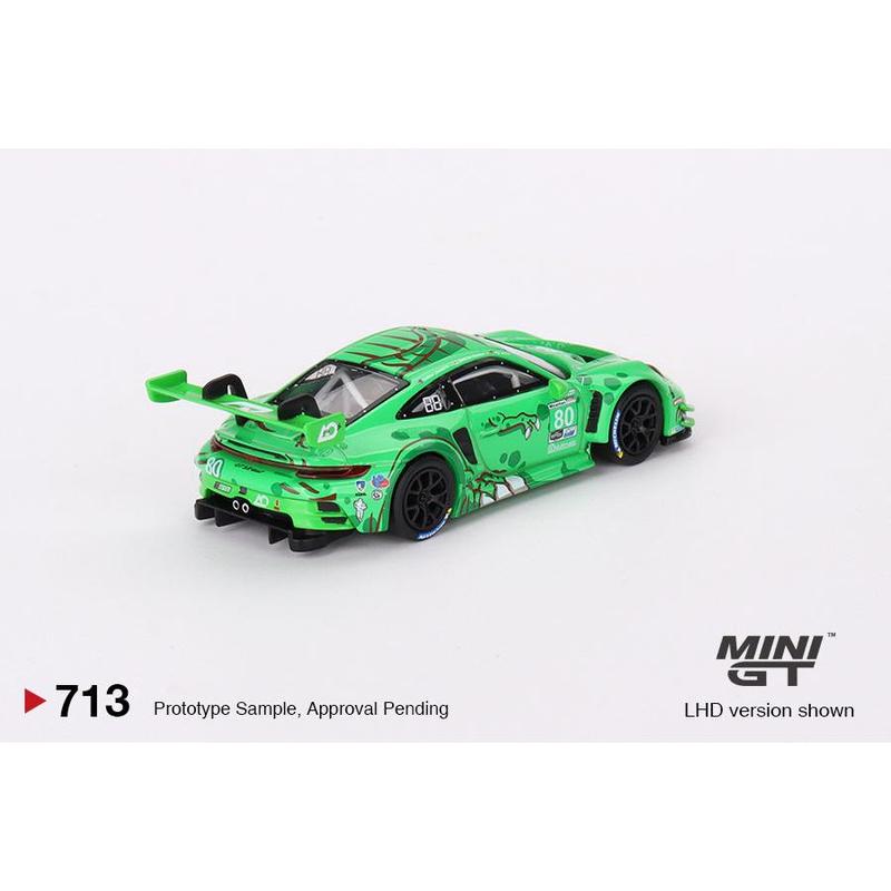 MiniGT 1:64 Porsche 911 GT3 R #80 GTD AO Racing 2023 IMSA Sebring 12 Hrs – MiJo Exclusive #713