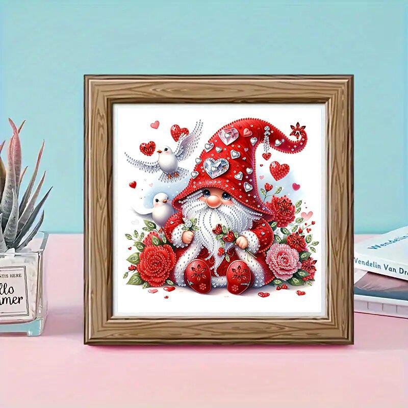 Gnome Design DIY Diamond Arts Colorful Painting Kit without Frame, 5D Diamond Arts Colorful Painting Kit, Wall Art Decor for Home Living Room Bedroom