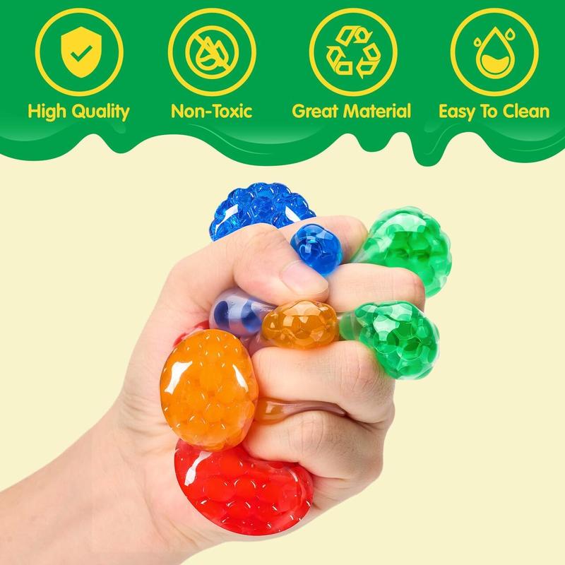 Mini Stress Ball Toys, 24 Pack Squeeze Fidget Toys for Adults, Squishy Toy Stress Relief Ball, Relieve Work Anxiety, Exercise Hand Flexibility, Valentines Day Party Favors