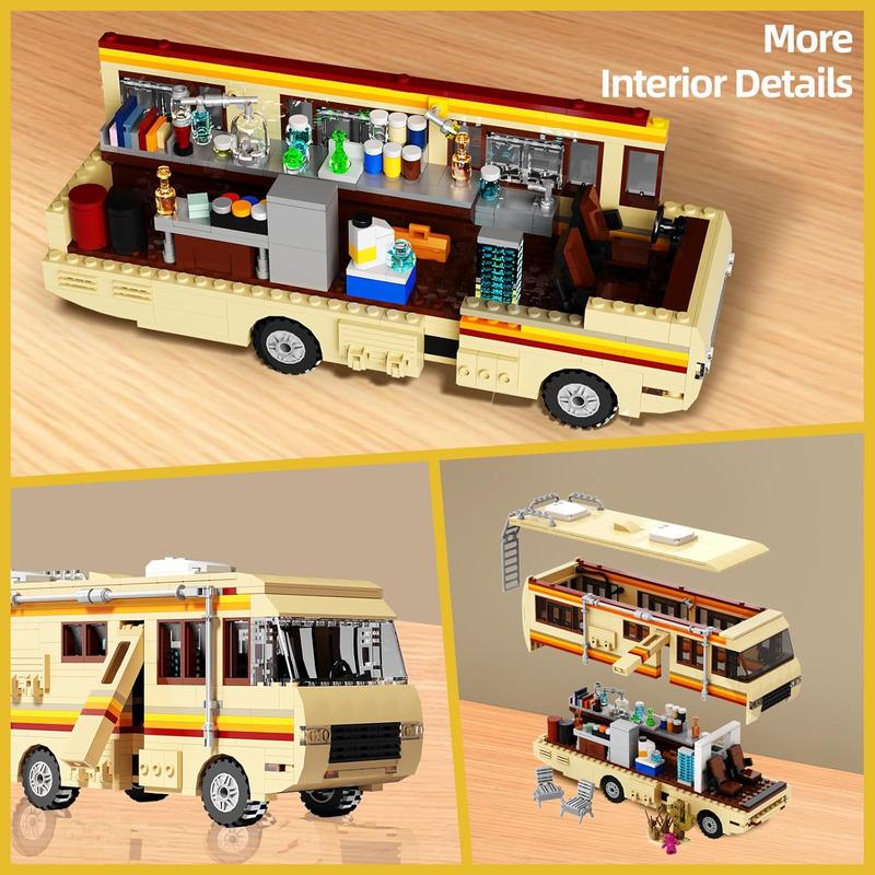 Breaking Merchandise Bad  Building Blocks,Creative Breaking RV Model Bad Camper Van Building Bricks Kit for Gifts, Educational DIY Building Set for Teens & Adults (746PCS)