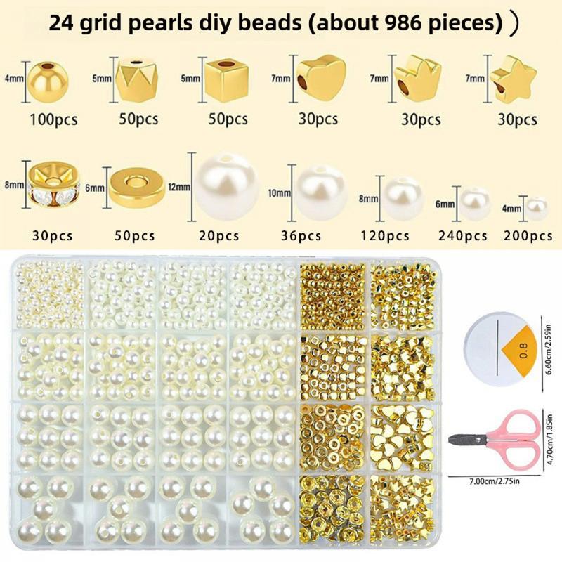 Artificial Stringed Pearls DIY Accessories Material Package Full Set Shell Bracelet String Beads Ornament Accessories