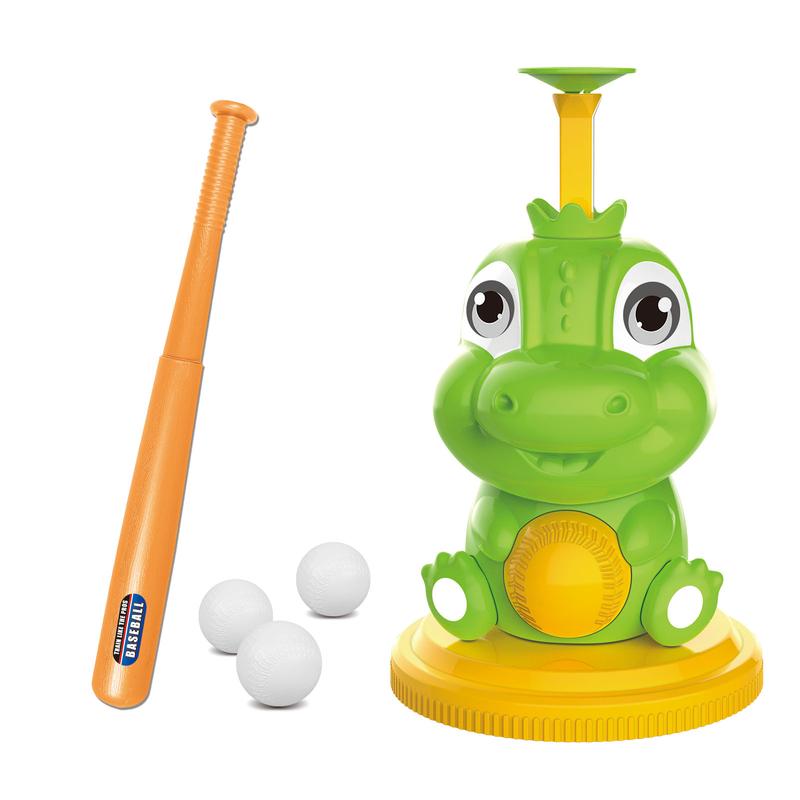 Dinosaur Baseball Tball Set Toy Adjustable Bat Outdoor Play Sport Toy for Boys Girls Kids Baseball tee Outdoor Toys