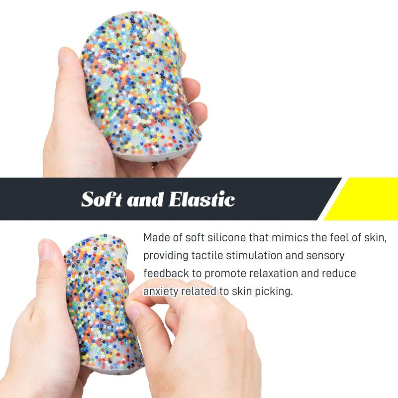 Skin Picking Fidget Pad(10*10cm), Silicone Pad DIY Handmade Supplies for Anxiety, Relaxation and Sensory Exploration Speciality Statues & Figurines