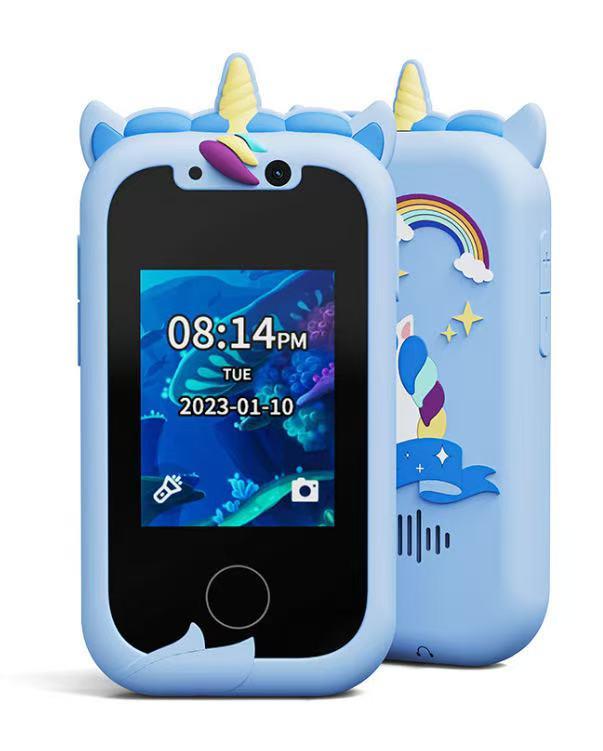 Cute Unicorn Design Cell Phone, Cartoon Design Multifunctional Cellphone Camera Toy, Small Camera Phone Toy with Lanyard, Best Birthday Gift Toy for Boy & Girl Gifts