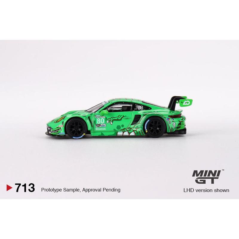 MiniGT 1:64 Porsche 911 GT3 R #80 GTD AO Racing 2023 IMSA Sebring 12 Hrs – MiJo Exclusive #713