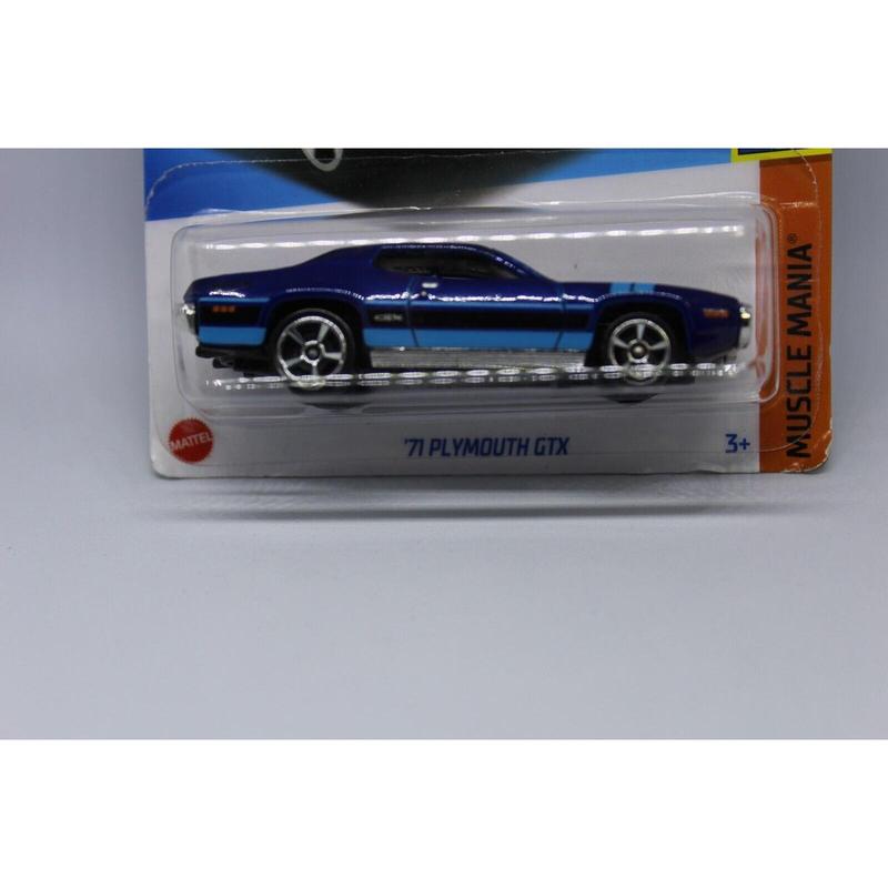 2023 Hot Wheels Blue '71 Plymouth GTX Muscle Mania