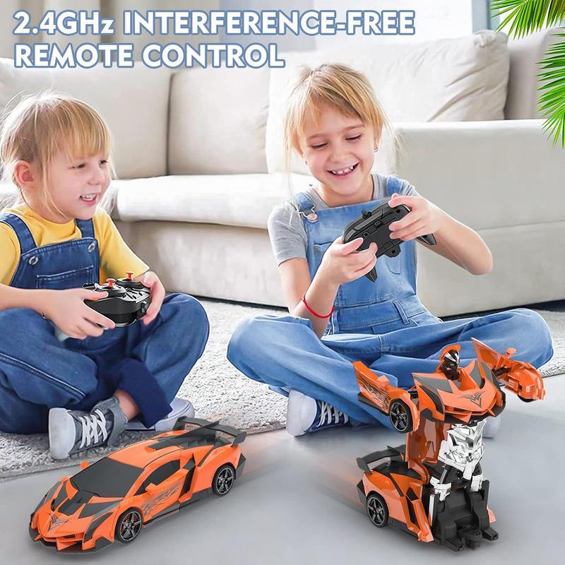 Transform Rc Cars for Boys 4-7 8-12, 2.4Ghz 1:18 Scale Remote Control Car Transforming Robot, One-Button Deformation 360 Rotation and Drift Car Toy Gifts for Boys 3-5