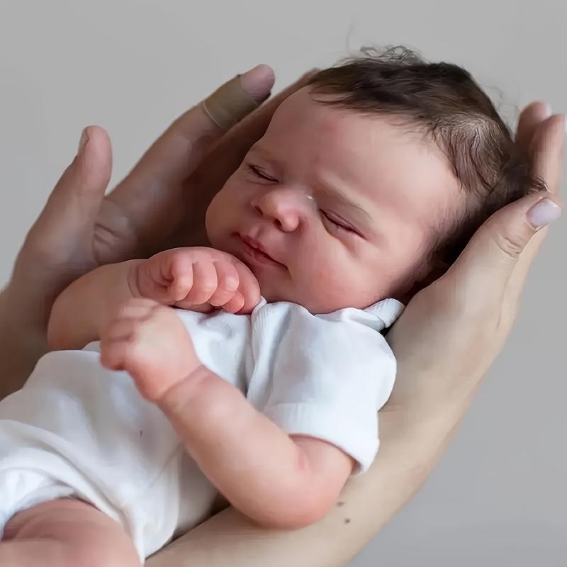 19 Inch 49 Cm Reborn Baby Dolls- Lifelike Newborn Baby-Real Life Baby Toys Realistic-Soft Touch Full Vinyl Girl Doll-Soundly Sleeping Baby For Kids Birthday Christmas Gifts