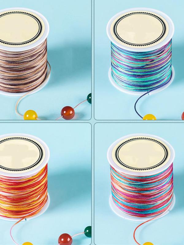 Colorful Beading Thread, 50m roll DIY Beading Thread, Jewelry Making Thread, Diy Jewelry Making Accessories for Bracelet Necklace