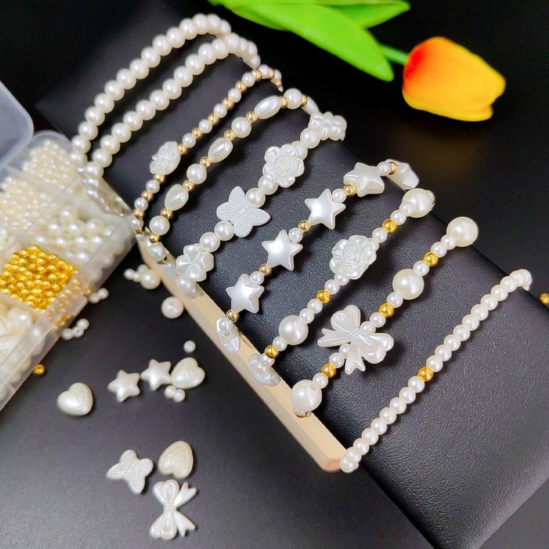 Artificial Stringed Pearls DIY Accessories Material Package Full Set Shell Bracelet String Beads Ornament Accessories