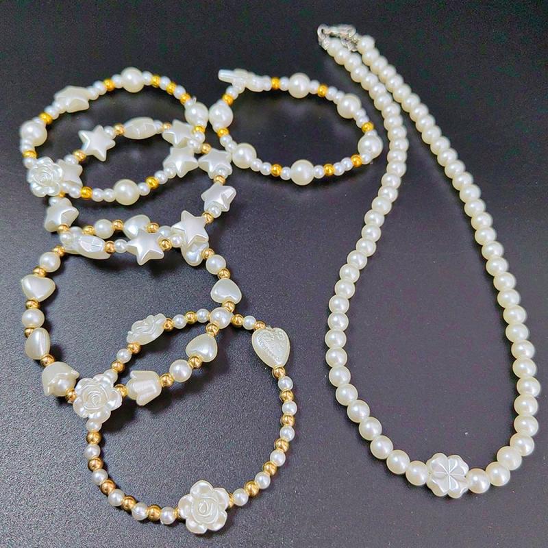 Artificial Stringed Pearls DIY Accessories Material Package Full Set Shell Bracelet String Beads Ornament Accessories