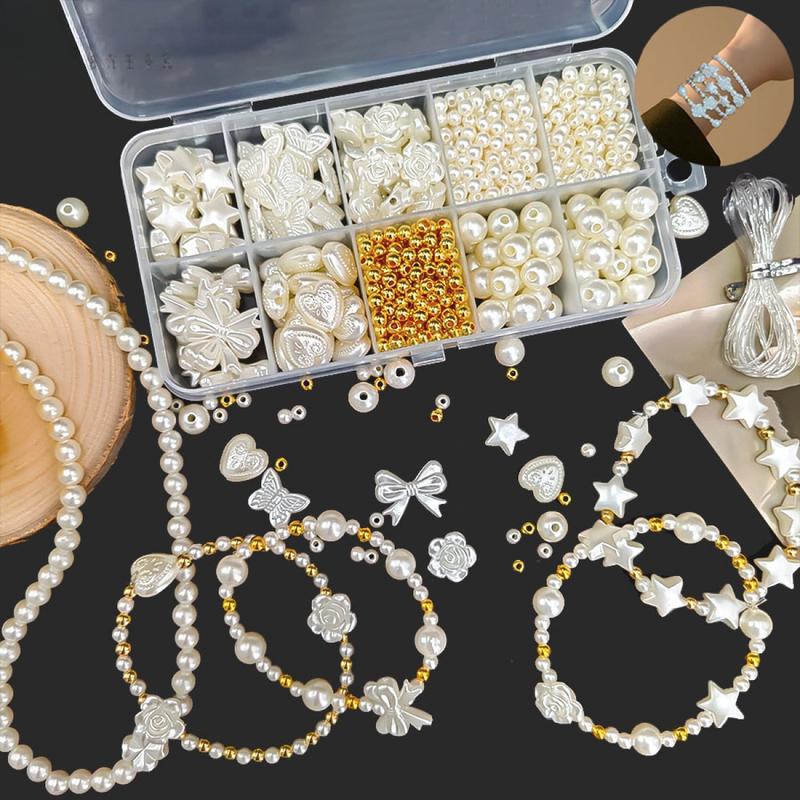 Artificial Stringed Pearls DIY Accessories Material Package Full Set Shell Bracelet String Beads Ornament Accessories