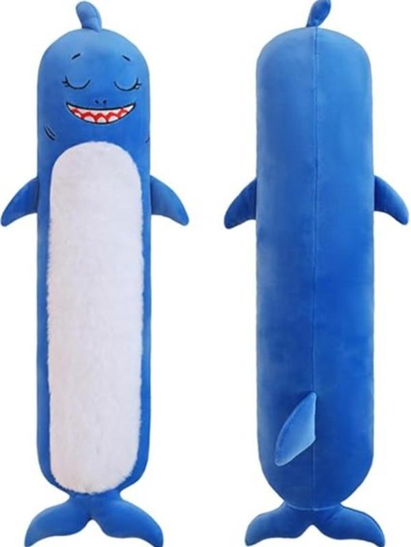 Long Shark Plush Body Pillows, Cute Shark Stuffed Animals Toy, Super Soft Long Shark Sleeping Hugging Pillow for Boys and Girls(50cm 19.6 inch) sharkbody pillow infinity  pillow