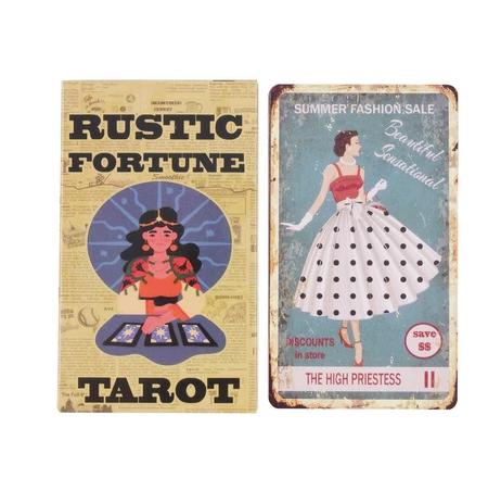 Rustic Fortune Tarot Beginner Tarot Deck 80 Pieces Fortune Telling Game junlavn