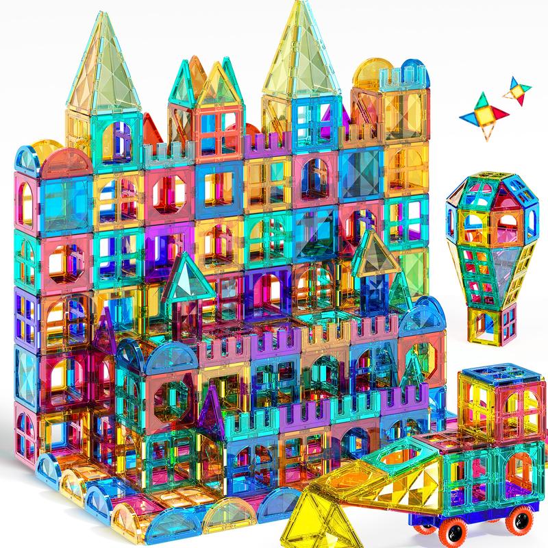 Lodestone Tiles,Building Blocks, 60~180pcs Magnets Building Set, STEM & Learning & Education Toys Christmas Toy Gift for