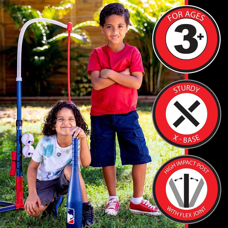 Franklin Sp   Grow-with-Me Kids Baseball Batting Tee + Stand Set for Youth + Toddlers - Youth Baseball, Softball + Teeball Hitting Tee Set for Boys + Girls