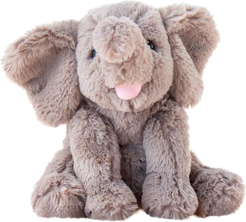 Hopearl Adorable Plush Calf Elephant Toy for Kids - Ultra Soft Stuffed Animal, Gray, 9 Inch