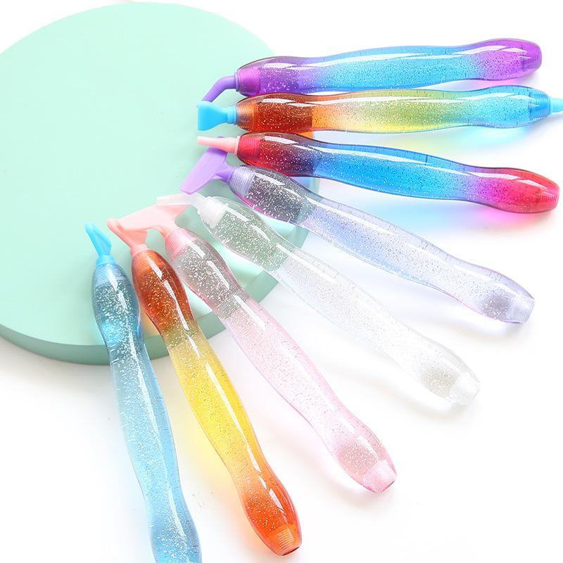 Gradient Diamond Arts Colorful Painting Pen Set, 1 Count Glitter Diamond Art Pen Rod with 6 Heads, DIY Diamond Art Tool Kit