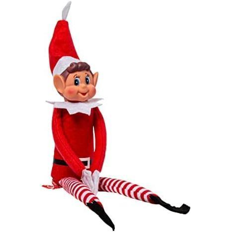 Christmas Elf Behaving Badly Plush Toy | Novelty Long Bendy Naughty Boy Christmas Elves Doll | 12 Inches