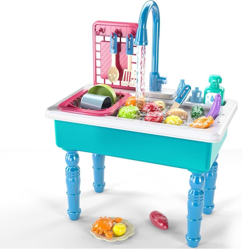 Blue Kitchen Sink Toys , Electric Dishwasher Playing Toy with Running Water,Kitchen Set Toys,Electric Dishwasher Playing Toy with Running Water,Exquisite gifts, Christmas gifts, birthday gifts