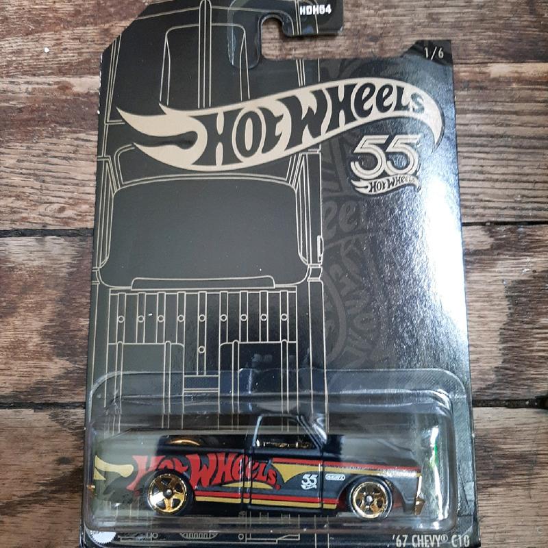 Hotwheels Diecast 67 Chevy C10 gold black