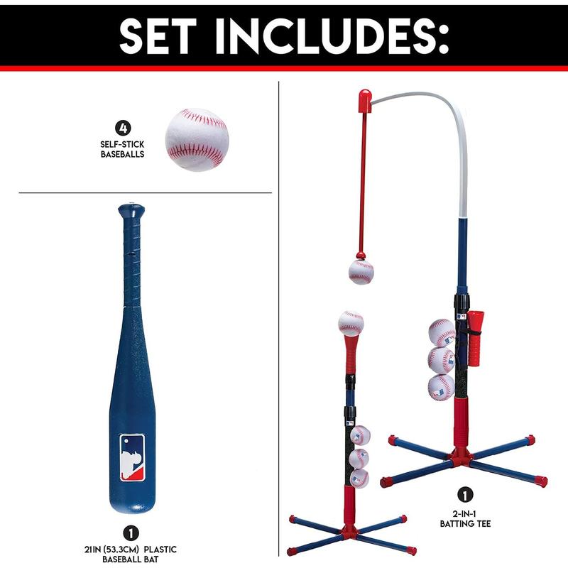 Franklin Sp   Grow-with-Me Kids Baseball Batting Tee + Stand Set for Youth + Toddlers - Youth Baseball, Softball + Teeball Hitting Tee Set for Boys + Girls