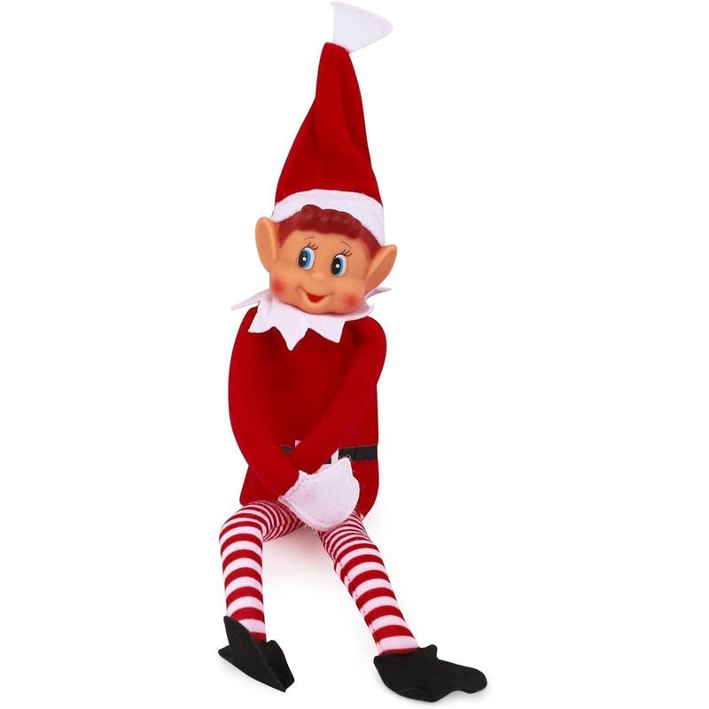 Christmas Elf Behaving Badly Plush Toy | Novelty Long Bendy Naughty Boy Christmas Elves Doll | 12 Inches