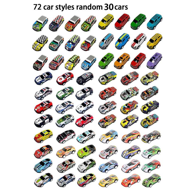 Random Car Toy with Storage Box, 30pcs box Pull Back Car Toy, Classic Car Model Toy, Mini Toys Race Cars, Birthday Gifts